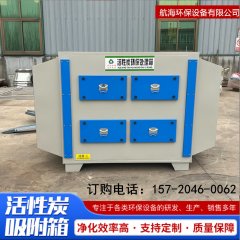 厂家供应车间废气干式漆雾过滤净化除臭设备二级活性炭吸附箱